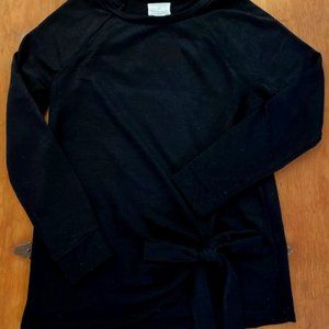 Black crewneck sweatshirt with Bow Detail | Size Small